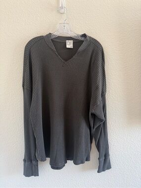 Aerie Offline OFFLINE By Aerie Wow! Waffle Notch Neck Long Sleeve T-Shirt